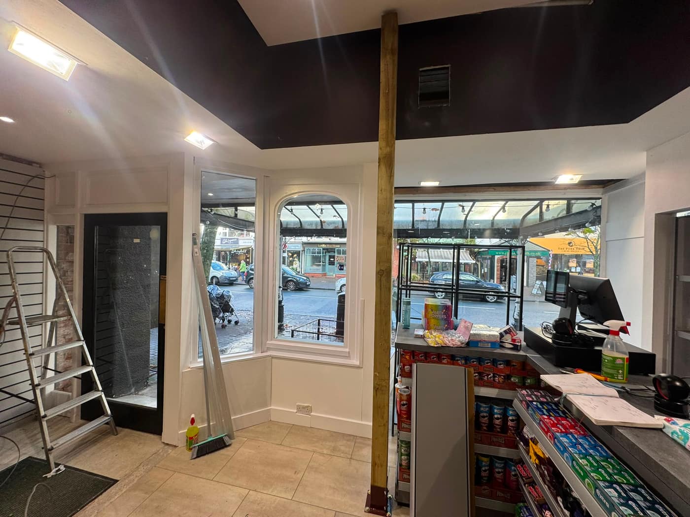 Shopfront and interior refurbishment in progress