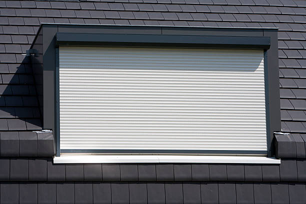 White window roller shutter for security and insulation