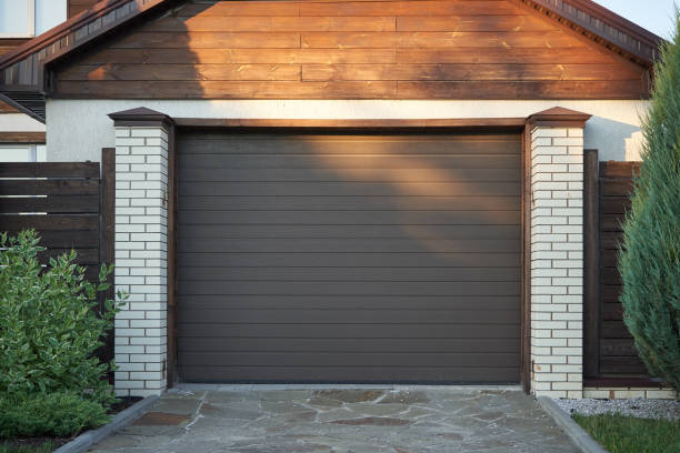 Anthracite double sectional garage door